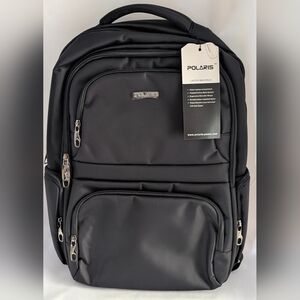 Polaris Sleek Black Laptop Backpack
